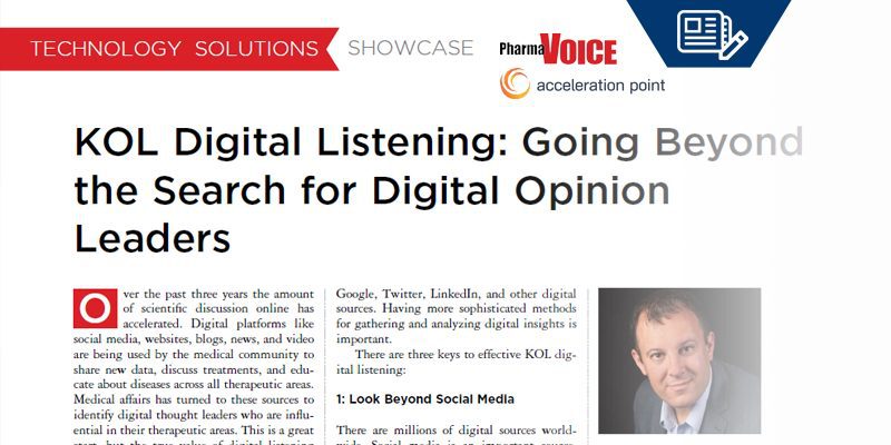 KOL Digital Listening: Going Beyond the Search for Digital Opinion Leaders